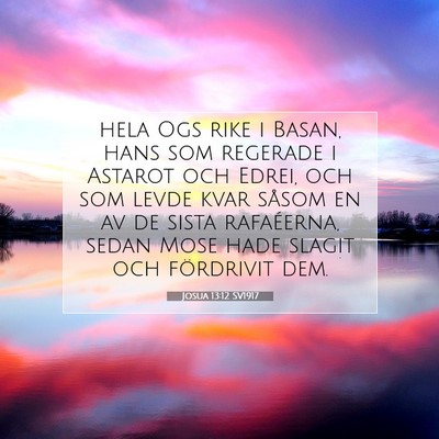 Josua 13:12 SV1917 Bild av bibelvers