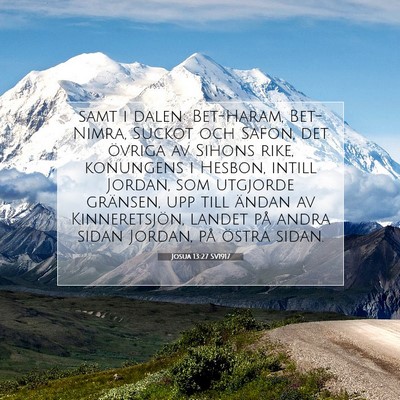 Josua 13:27 SV1917 Bild av bibelvers
