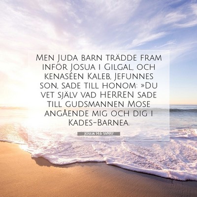 Josua 14:6 SV1917 Bild av bibelvers