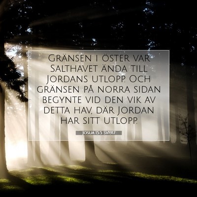 Josua 15:5 SV1917 Bild av bibelvers