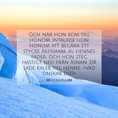 Josua 15:18 SV1917 Bild av bibelvers