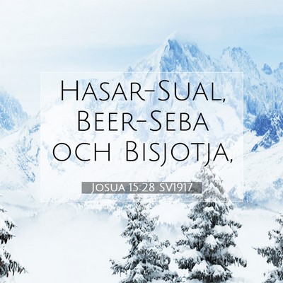 Josua 15:28 SV1917 Bild av bibelvers