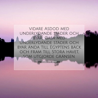 Josua 15:47 SV1917 Bild av bibelvers