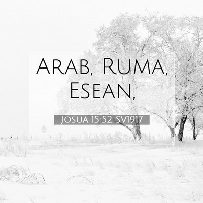 Josua 15:52 Bibelvers Förklarad