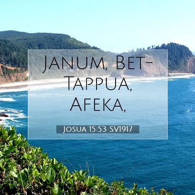 Josua 15:53 SV1917 Bild av bibelvers
