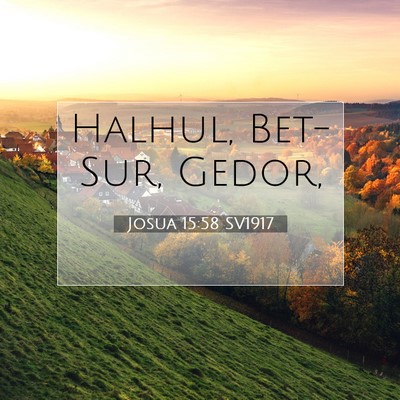 Josua 15:58 SV1917 Bild av bibelvers