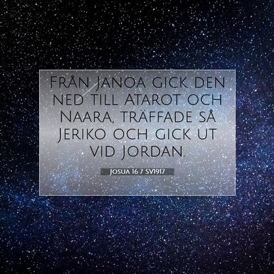 Josua 16:7 Bibelvers Förklarad