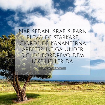 Josua 17:13 SV1917 Bild av bibelvers