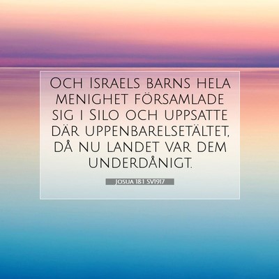 Josua 18:1 SV1917 Bild av bibelvers