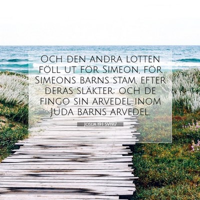 Josua 19:1 SV1917 Bild av bibelvers