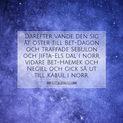 Josua 19:27 SV1917 Bild av bibelvers
