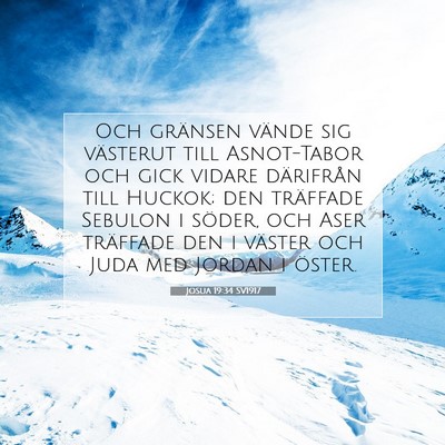 Josua 19:34 SV1917 Bild av bibelvers