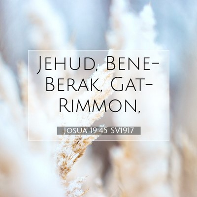 Josua 19:45 Bibelvers Förklarad