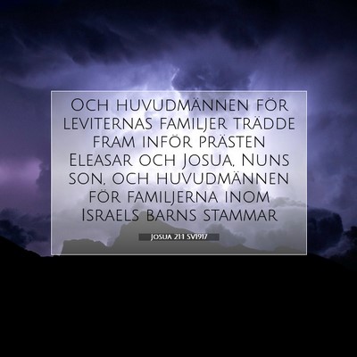 Josua 21:1 SV1917 Bild av bibelvers