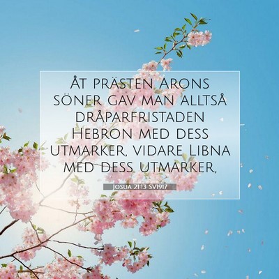 Josua 21:13 SV1917 Bild av bibelvers