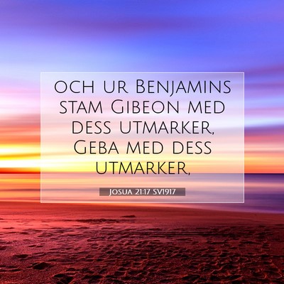 Josua 21:17 SV1917 Bild av bibelvers
