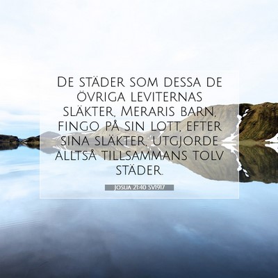 Josua 21:40 Bibelvers Förklarad