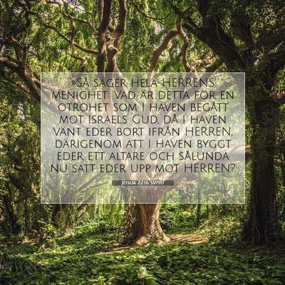 Josua 22:16 SV1917 Bild av bibelvers
