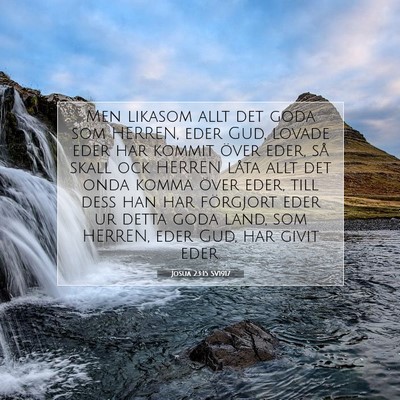 Josua 23:15 SV1917 Bild av bibelvers