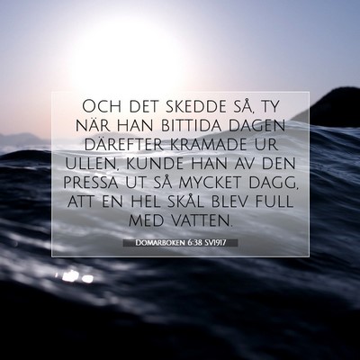Domarboken 6:38 Bibelvers Förklarad
