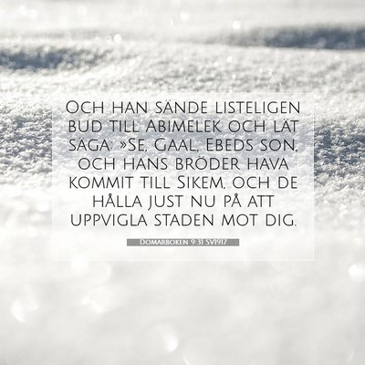 Domarboken 9:31 Bibelvers Förklarad