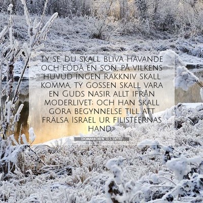 Domarboken 13:5 SV1917 Bild av bibelvers