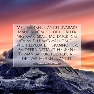 Domarboken 13:16 SV1917 Bild av bibelvers