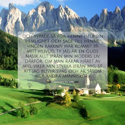 Domarboken 16:17 SV1917 Bild av bibelvers