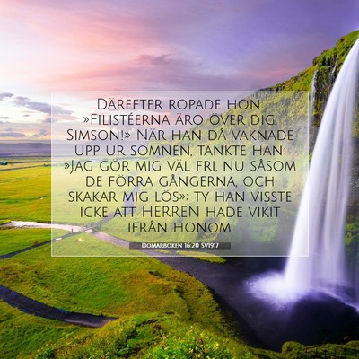 Domarboken 16:20 SV1917 Bild av bibelvers