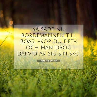 Rut 4:8 Bibelvers Förklarad