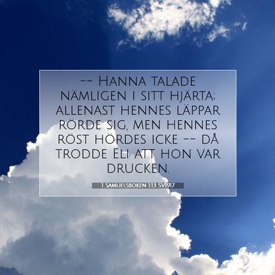 1 Samuelsboken 1:13 Bibelvers Förklarad