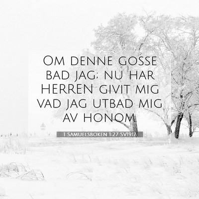 1 Samuelsboken 1:27 Bibelvers Förklarad
