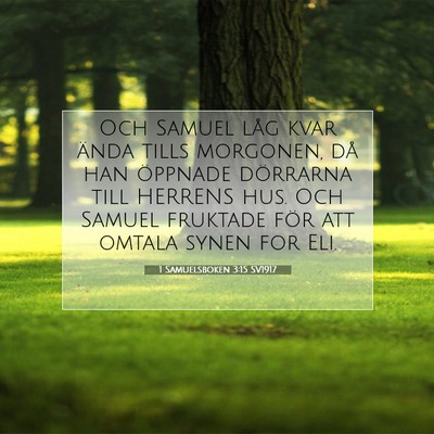 1 Samuelsboken 3:15 SV1917 Bild av bibelvers
