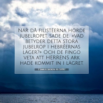 1 Samuelsboken 4:6 SV1917 Bild av bibelvers