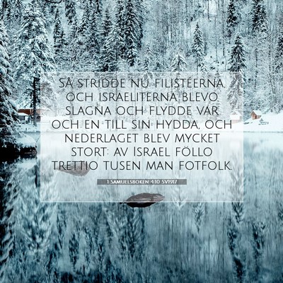 1 Samuelsboken 4:10 SV1917 Bild av bibelvers