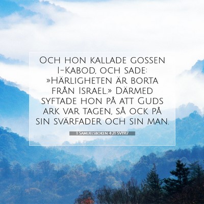 1 Samuelsboken 4:21 SV1917 Bild av bibelvers