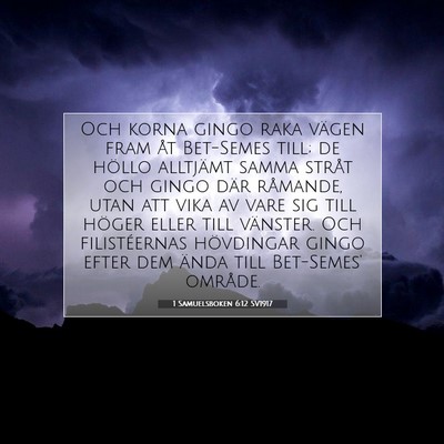 1 Samuelsboken 6:12 Bibelvers Förklarad