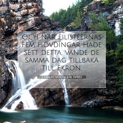 1 Samuelsboken 6:16 Bibelvers Förklarad