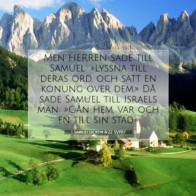 1 Samuelsboken 8:22 Bibelvers Förklarad