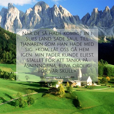 1 Samuelsboken 9:5 SV1917 Bild av bibelvers