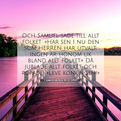 1 Samuelsboken 10:24 SV1917 Bild av bibelvers