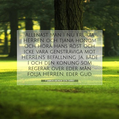 1 Samuelsboken 12:14 SV1917 Bild av bibelvers