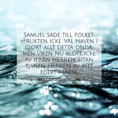 1 Samuelsboken 12:20 Bibelvers Förklarad