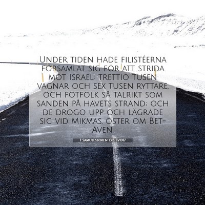 1 Samuelsboken 13:5 SV1917 Bild av bibelvers