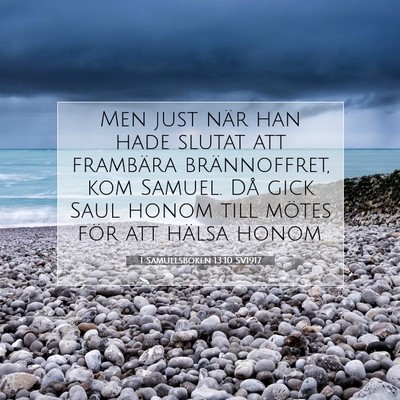 1 Samuelsboken 13:10 Bibelvers Förklarad
