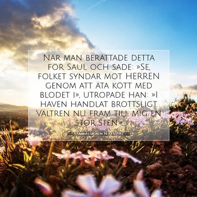 1 Samuelsboken 14:33 Bibelvers Förklarad