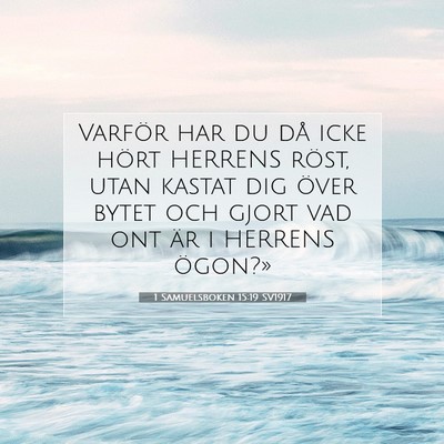 1 Samuelsboken 15:19 Bibelvers Förklarad