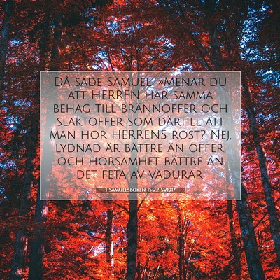 1 Samuelsboken 15:22 Bibelvers Förklarad