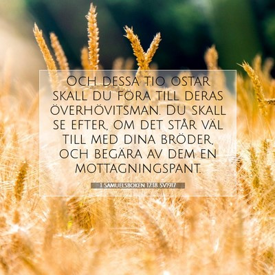 1 Samuelsboken 17:18 Bibelvers Förklarad