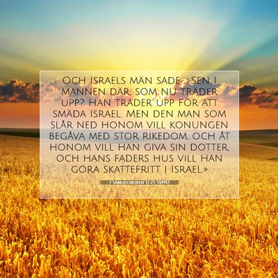 1 Samuelsboken 17:25 Bibelvers Förklarad
